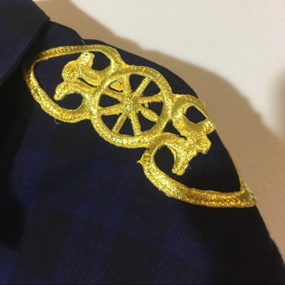 Sam Edelman Plaid Flannel Dress Military Sequin - Picture 6 of 8